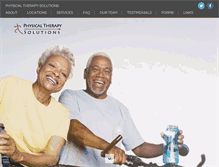 Tablet Screenshot of physicaltherapysolutions.net